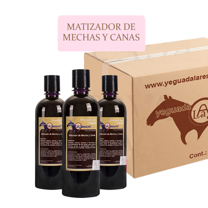 12 pz shampoo matizador de Mechas y Canas