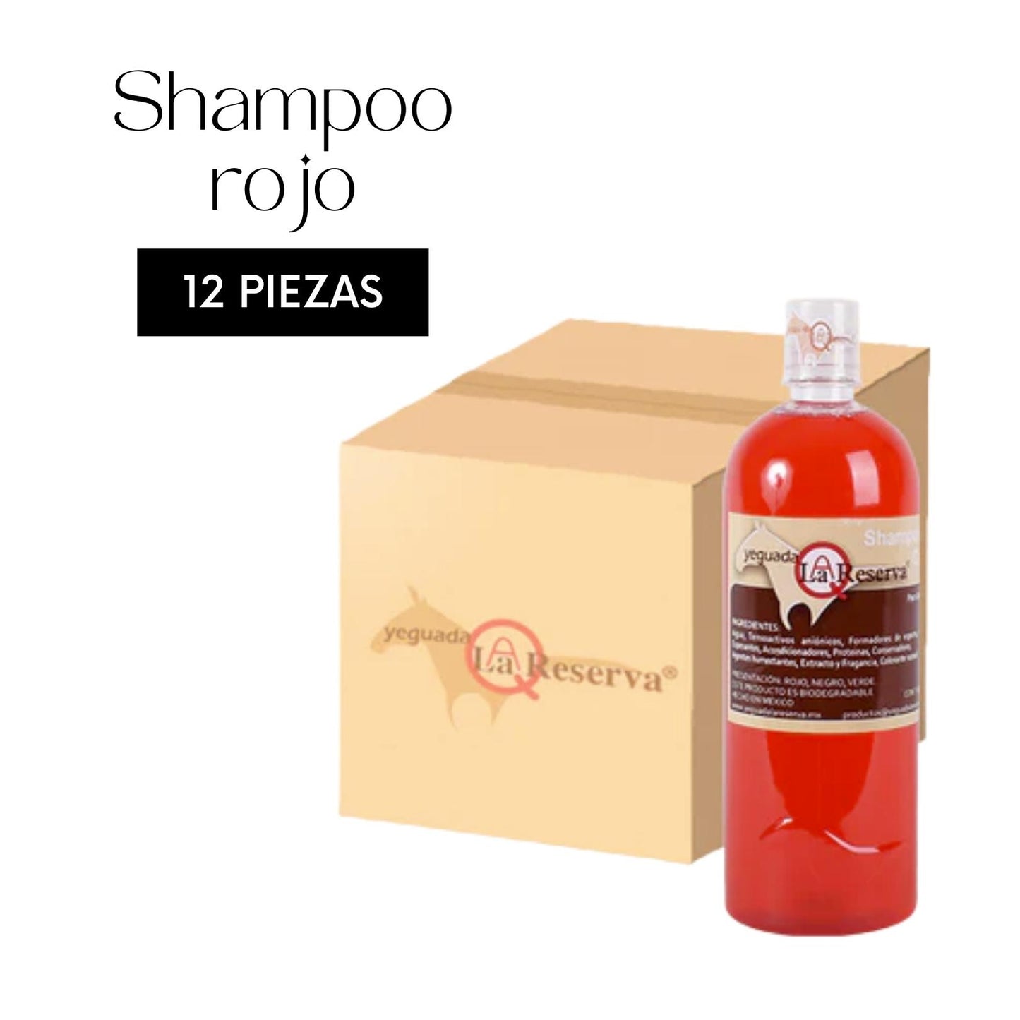 12 pz shampoo rojo
