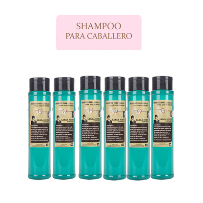6 pz Shampoo Sábila Forte For Men